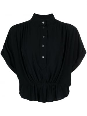 Bluza iz krep tkanine Isabel Marant črna