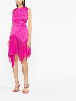 Robe de soirée asymétrique Versace rose