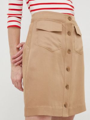 Mini spódniczka Calvin Klein brązowa