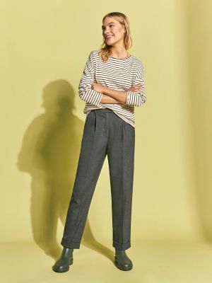 Женские брюки со складками Southern Cotton, темно-серый