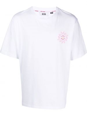Тениска с принт Gcds бяло