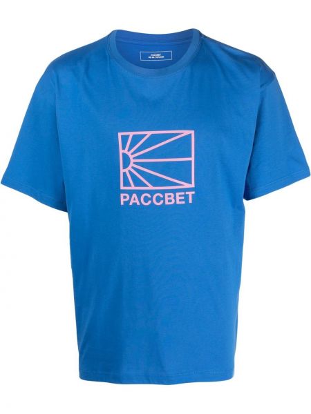 Тениска с принт Paccbet синьо
