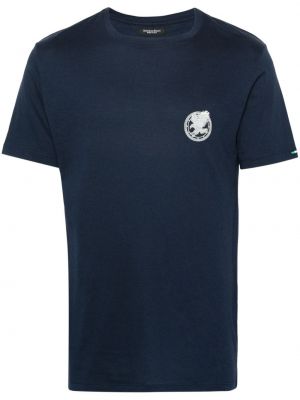 T-shirt mit stickerei Stefano Ricci blau