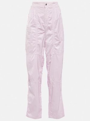 Прямые брюки с низкой талией Isabel Marant розовые