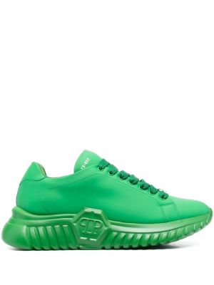 Sneakers με κορδόνια με δαντέλα Philipp Plein πράσινο