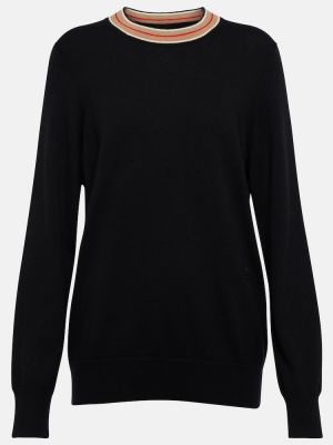 Кашмирен пуловер Burberry черно