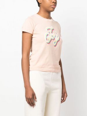 Tričko s potiskem See By Chloe růžové
