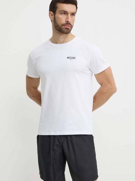 Biała koszulka z nadrukiem Moschino Underwear