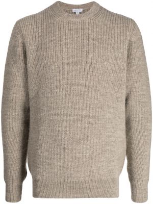 Плетен пуловер с кръгло деколте Sunspel