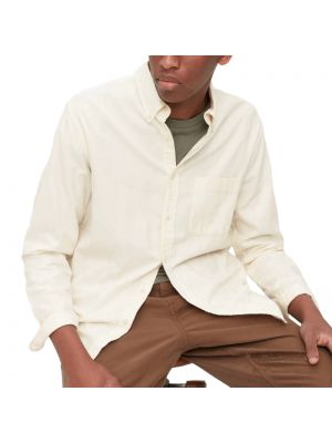 Фланелевая рубашка Uniqlo белая