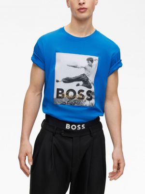Koszulka bawełniana z nadrukiem Boss