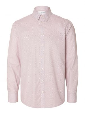 Рубашка на пуговицах слим Selected Homme розовая