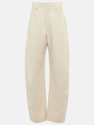 Lněné vlněné kalhoty Lemaire