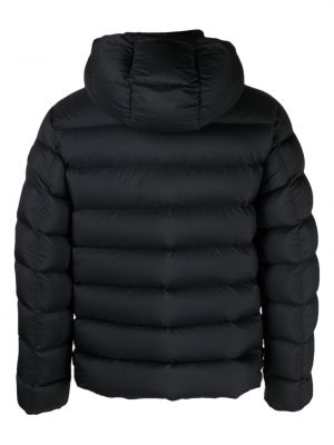Péřová bunda na zip s kapucí Moncler černá