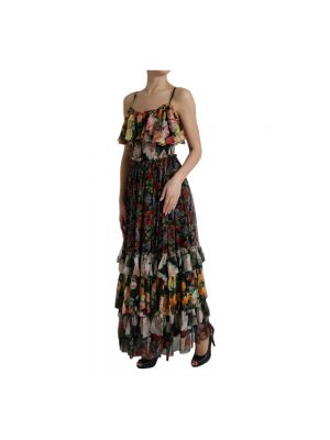 Sukienka długa w kwiatki Dolce And Gabbana