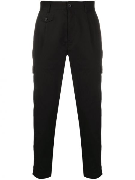 Pantalones rectos con bolsillos Dolce & Gabbana negro