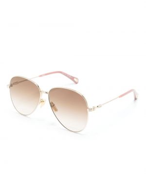 Okulary przeciwsłoneczne gradientowe Chloé Eyewear złote