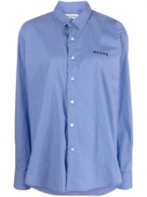 Camicia ricamata di cotone Musier blu
