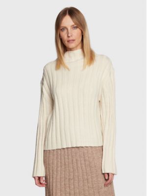 Pull en tricot large Gina Tricot beige