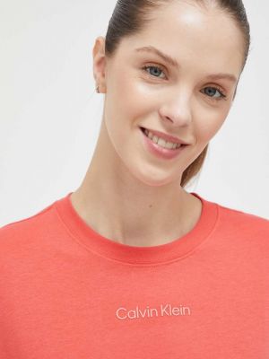 Спортна тениска Calvin Klein Performance оранжево