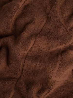 Szlafrok bawełniany z nadrukiem Baina brązowy