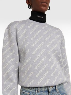 Bavlnený sveter Balenciaga sivá