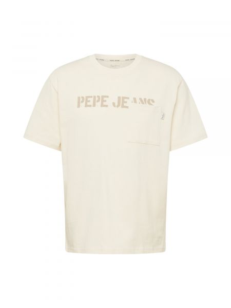 Marškinėliai Pepe Jeans smėlinė