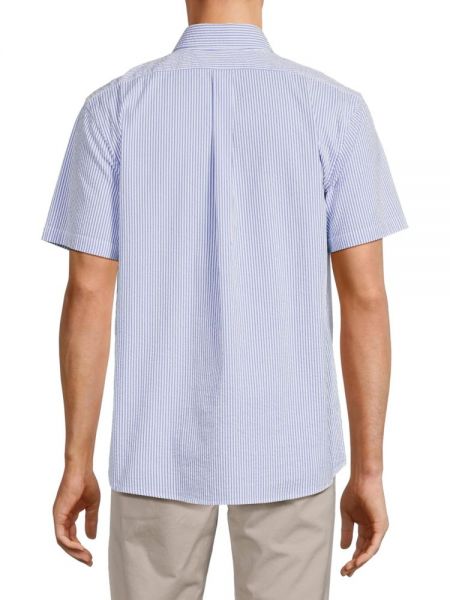 Рубашка на пуговицах в полоску Brooks Brothers синяя