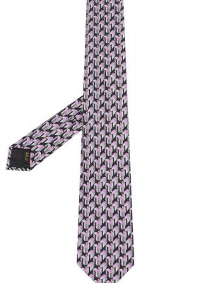 Шелковый галстук Zilli серый