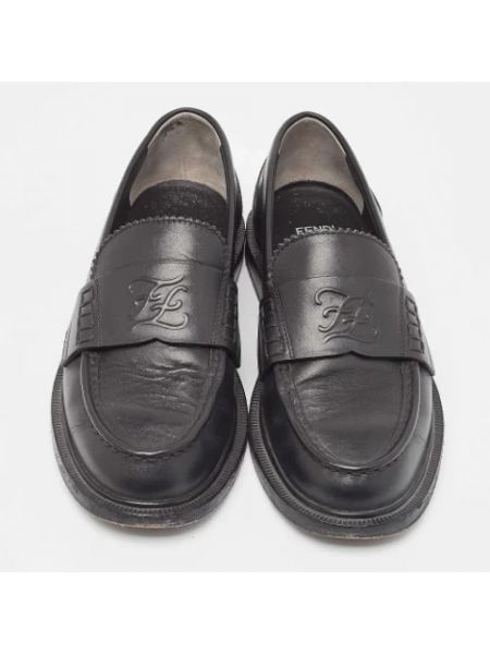 Calzado de cuero Fendi Vintage negro