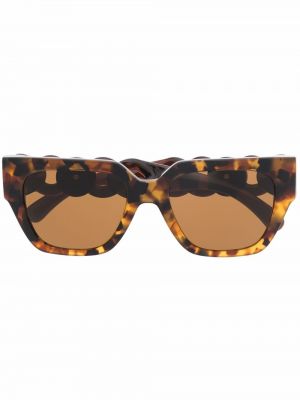 Oversize слънчеви очила Versace Eyewear кафяво