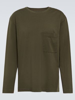 Bavlnená košeľa Lemaire zelená