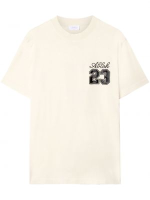 Kokvilnas t-krekls ar izšuvumiem Off-white