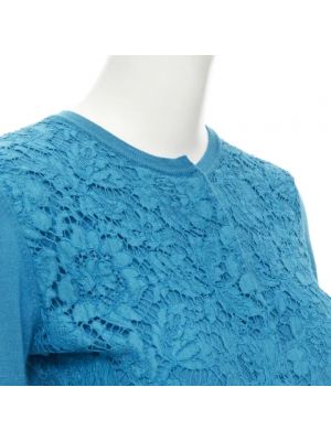 Top de lana Valentino Vintage azul