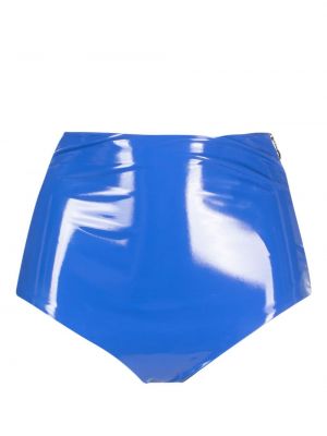 Pantalon culotte taille haute verni Patrizia Pepe bleu