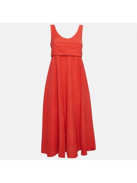 Jedwabna sukienka retro Hermès Vintage czerwona