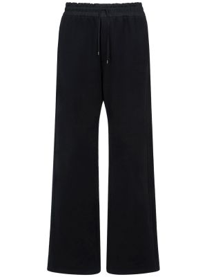 Pantaloni sport din bumbac Saint Laurent negru