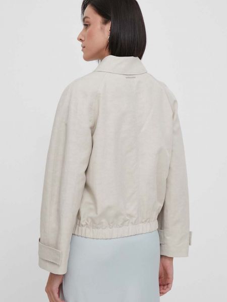 Oversized kabát Calvin Klein szürke