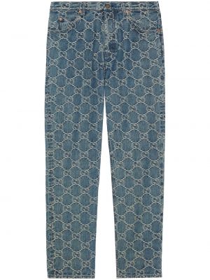 Jacquard jeans med normal passform Gucci blå