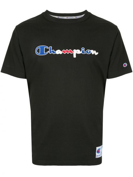 Camiseta con estampado Champion negro