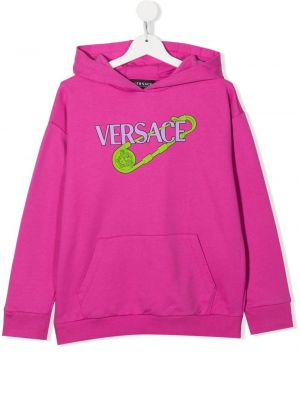 Hoodie för tjejer Versace Kids rosa