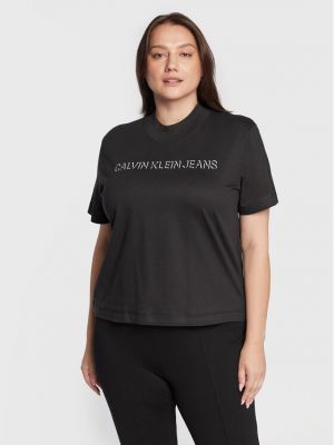 Koszulka Calvin Klein Jeans Plus czarna