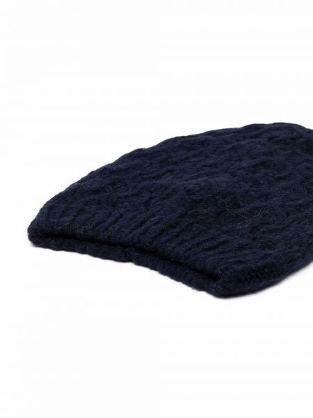 Dzianinowa czapka chunky Fabiana Filippi niebieska