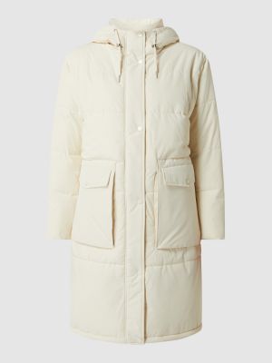 Pikowany płaszcz z kapturem Vero Moda biały