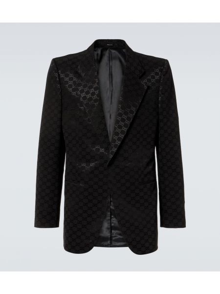 Pamuklu blazer Gucci siyah