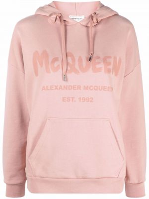 Sudadera con capucha con estampado Alexander Mcqueen rosa