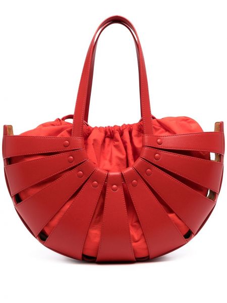 Τσάντα shopper Bottega Veneta κόκκινο