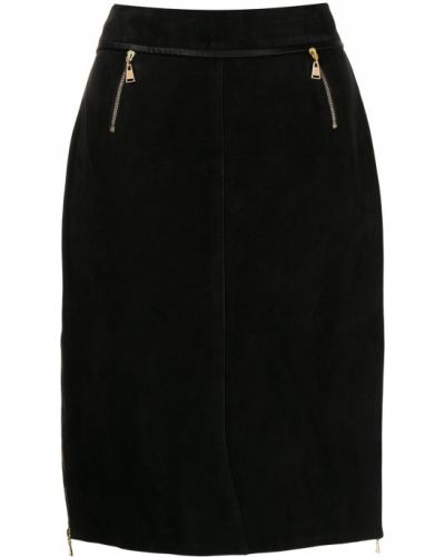 Falda con cremallera Louis Vuitton negro