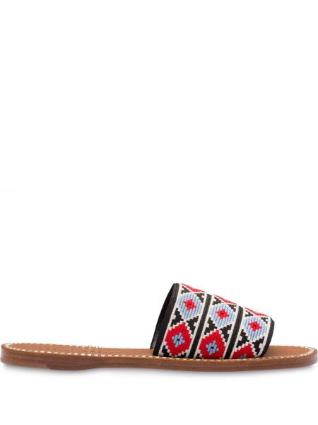 Sandalias con estampado con estampado abstracto Miu Miu rojo