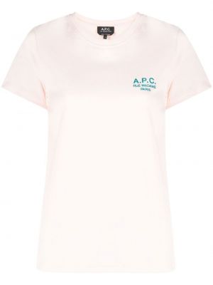 T-shirt mit print A.p.c. pink